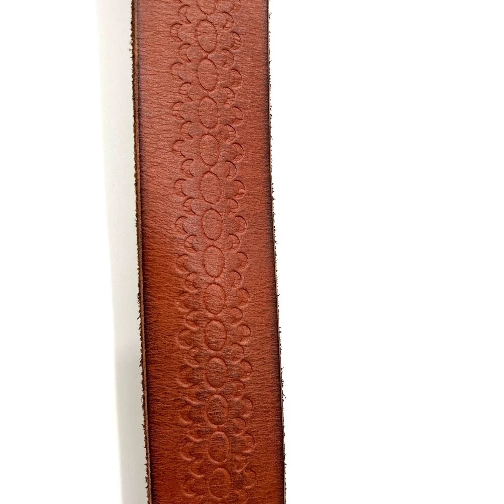 NEW Xhilaration brown‎ leather floral embossed boho y2k belt L